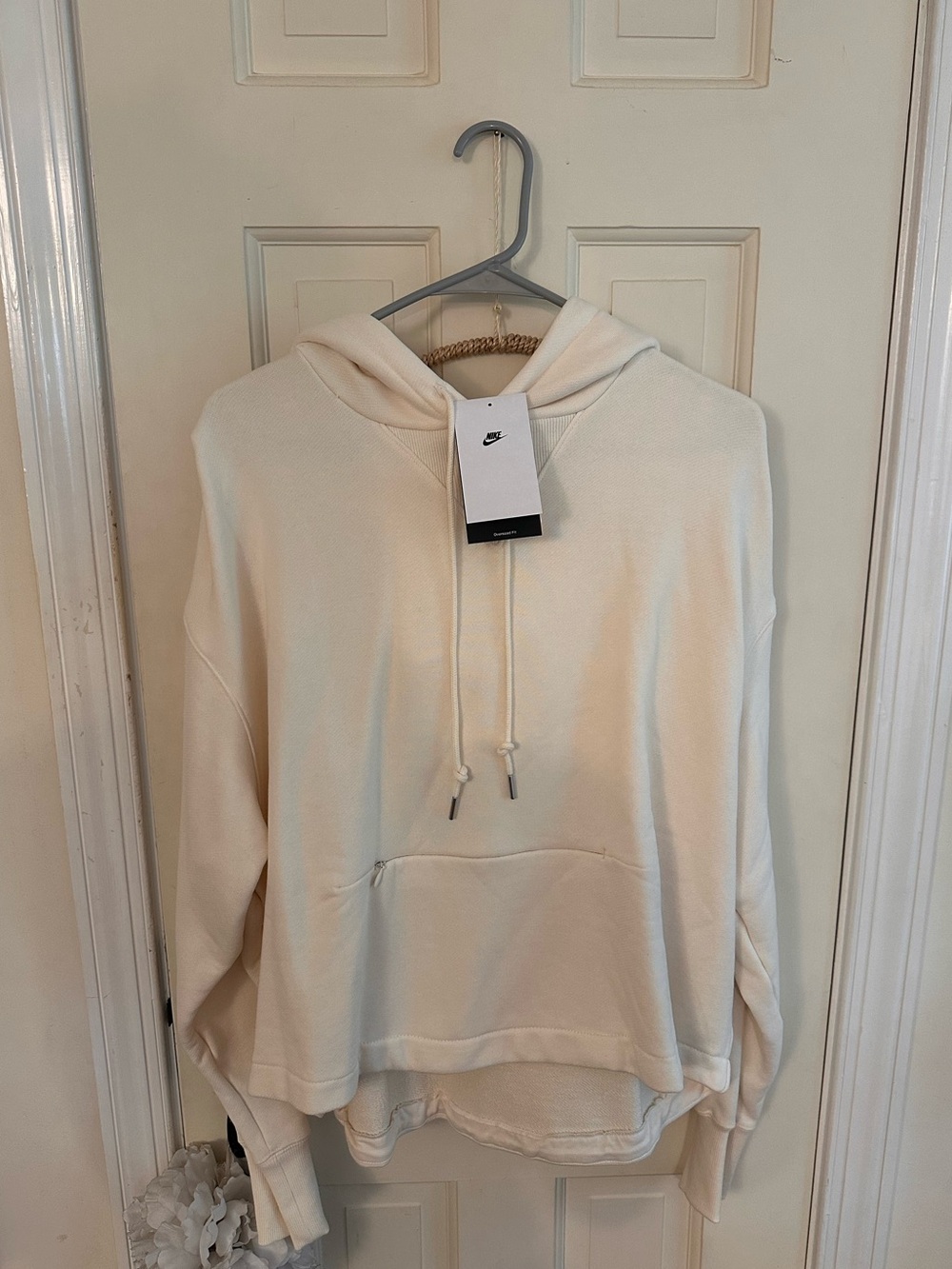 Nike Cream Hooded Oversized Sweatshirt